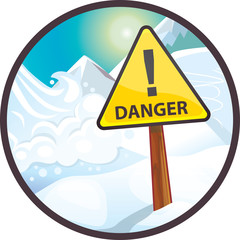 avalanche danger sign