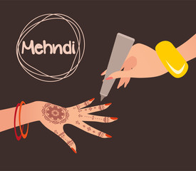 Mehndi draw