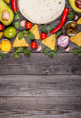 Concept of Mexican food, copy space.