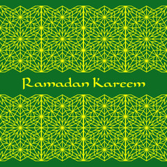 Ramadan Kareem greeting card, arabic style pattern on background. Illustrations brush included in the EPS10
