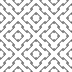 An elegant black and white vector pattern, geometric square tiles