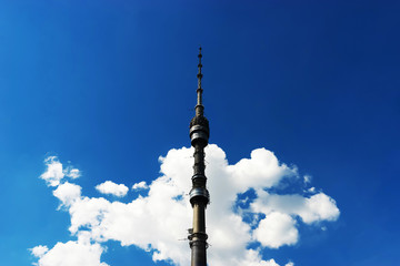 Fototapeta premium Horizontal Moscow television tower background