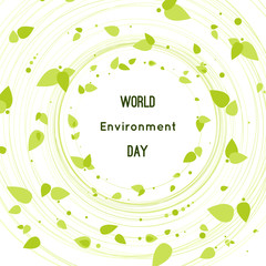 Vector illustration of a leaf for World Environment Day