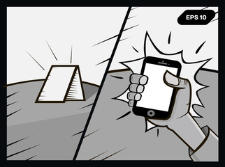 Cartoon. Vector illustration. Pop art retro style. Comic strip