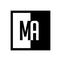 initial square half logo 