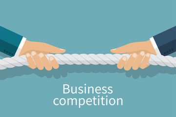 Concept of business competition. - obrazy, fototapety, plakaty