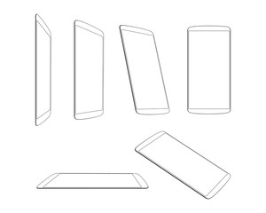 smart phones foreshortening silhouette