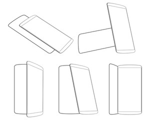 smartphones foreshortening outline