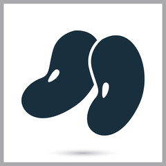 Beans icon on the background