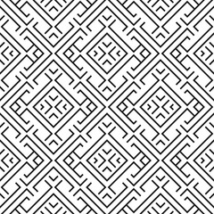 An elegant black and white vector pattern, geometric square tiles