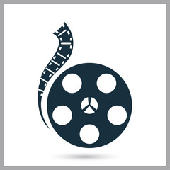 Film icon on background