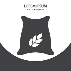 Sack of flour icon on the background