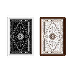 Playing cards for poker and casino. Drawing on a deck of cards.