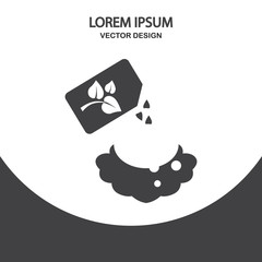 Planting seeds icon on the background