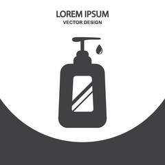Liquid soap icon on the background