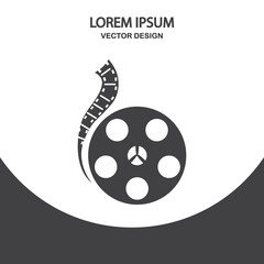 Film icon on background