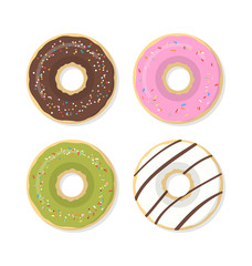 Fototapeta premium sweet cololful donuts