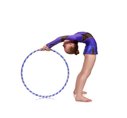 girl gymnast with hoop © vetkit
