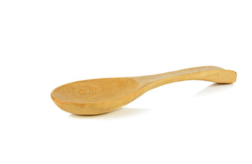 Wooden Spoon Isolated on White Background