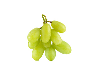 Green grape isolated on white background