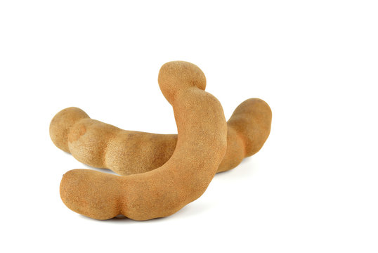 Tamarind isolated on white background. Sweet tamarind on white b