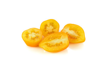 Fototapeta na wymiar cherry tomatoes on white background