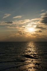 日本海の夕焼け