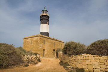 Fototapeta na wymiar Lighthouse at Delimara Point, Malta