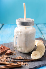 banana smoothies with milk