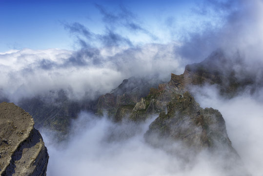 pico arieiro on madeira island