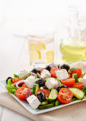 Fresh vegetable greek salad