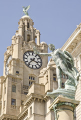 Royal Liver Building (opened 1911) in Liverpool, England