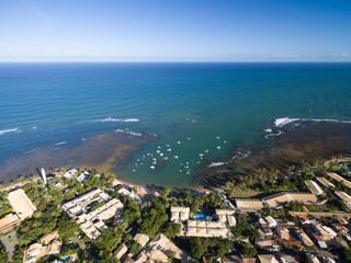 Fototapeta na wymiar Aerial View of Praia do Forte, Bahia, Brazil