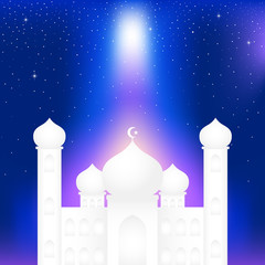 Graphic illustration of a mosque