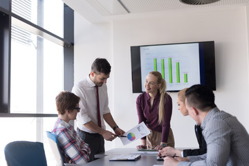 startup business team on meeting at modern office