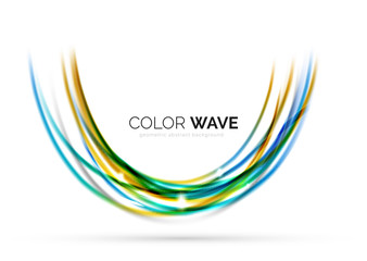 Glossy wave isolated on white background 