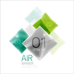 Air glossy square composition