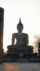 buddha statue in skuhothai