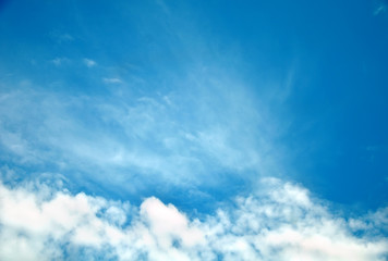blue sky and white clouds as background