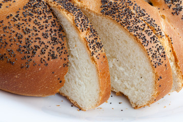 Wheat loaf with poppy seeds