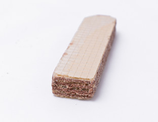 Waffle isolated on white background