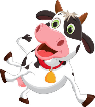 Cartoon silly cow