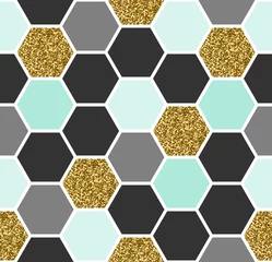 Fotobehang Hexagon Zeshoek naadloos patroon