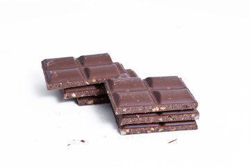  chocolate isolated on white background
