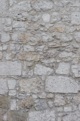 Old limestone castle wall