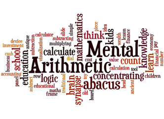Mental Arithmetic, word cloud concept 8