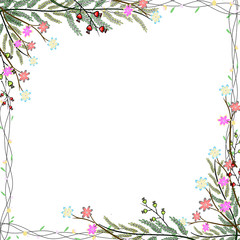 Obraz na płótnie Canvas flower frame