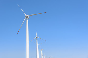 Power generation wind turbines.