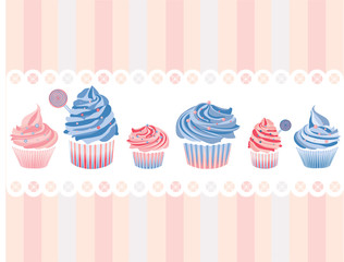 Blue and pink background