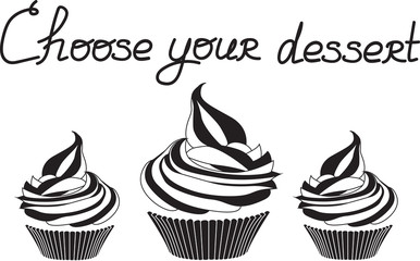  Black and white Choose your dessert